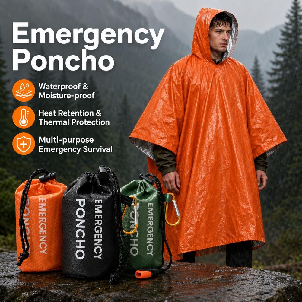 Portable Emergency Rain Poncho - Emergency Poncho Rain recension och pris