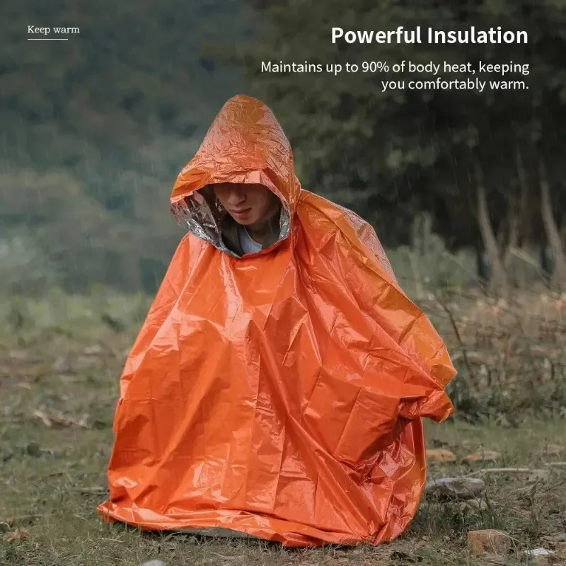 Emergency Survival Rain Hot Po - Survival Blanket Reflective recension och pris